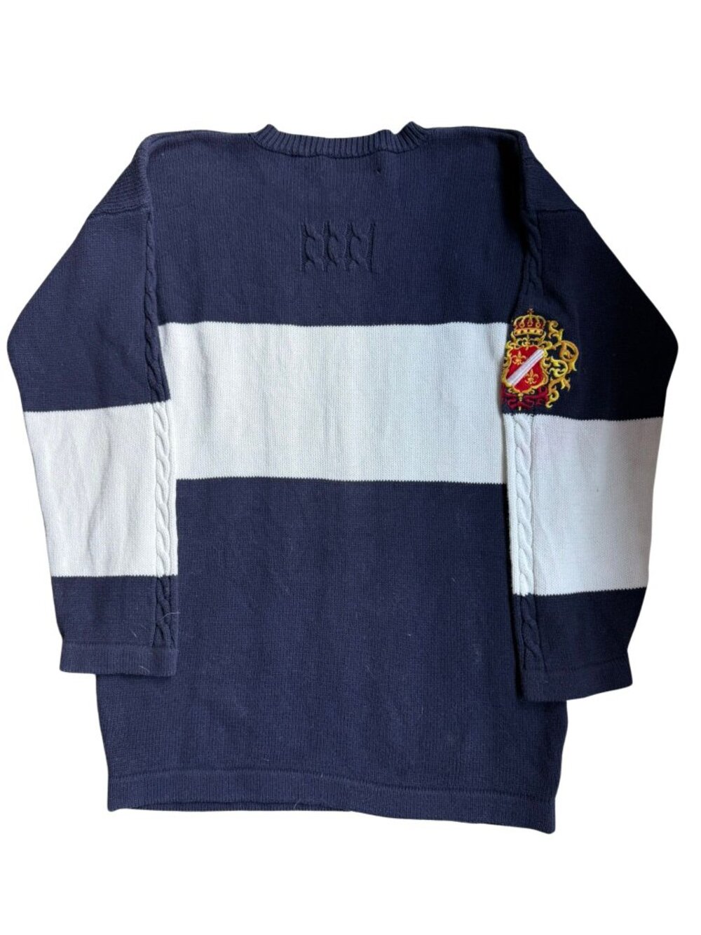 VTG 90s Marisa Christina Nautical Cable Knit Sweater ⚓️ Yacht Club